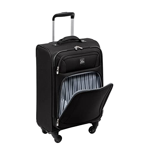 Skyway Epic Softside 4-Wheel Luggage Spinner Collection (Black, 2-Piece Set (20/24))