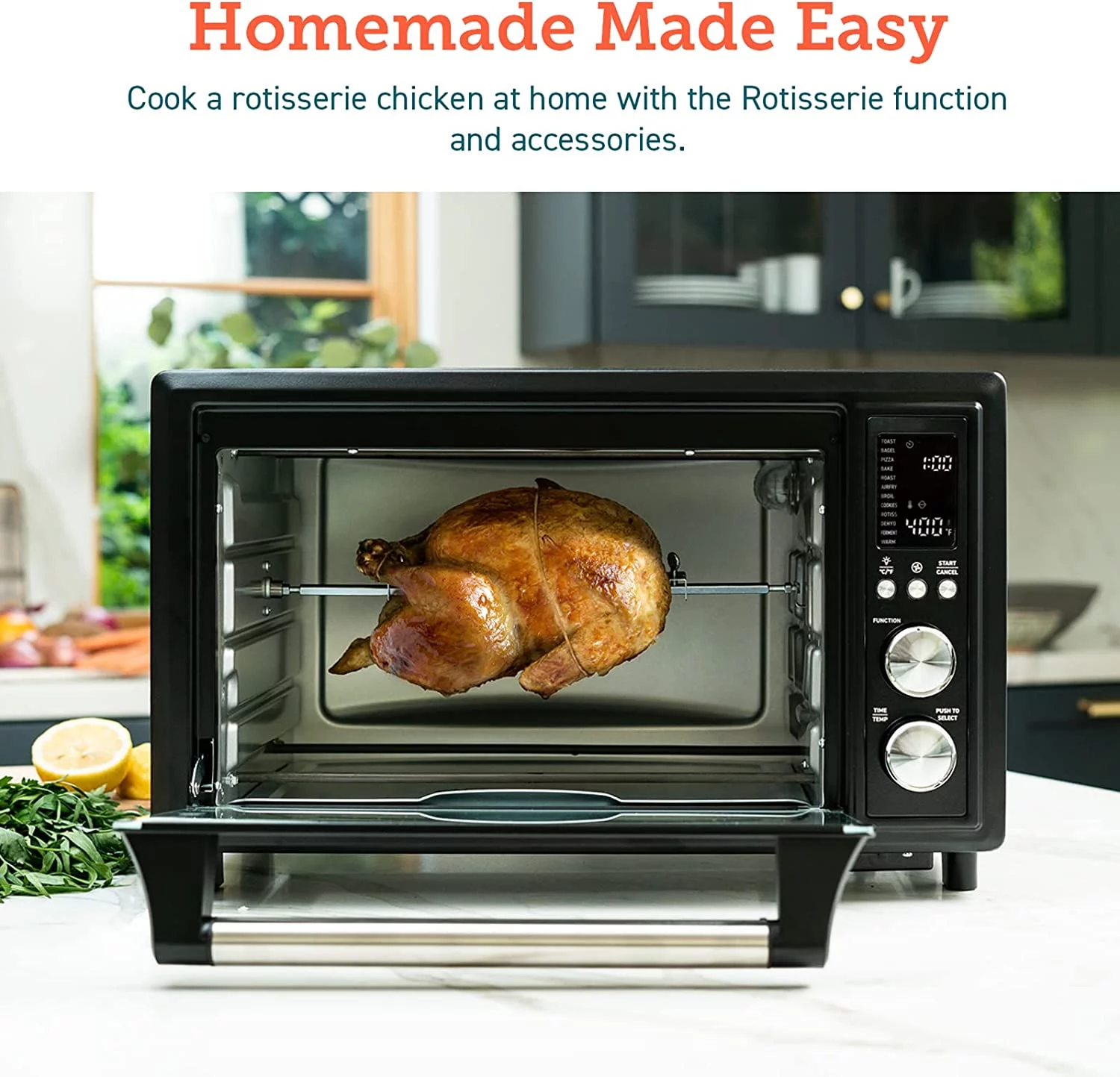 COSORI Smart New Air Fryer Toaster Oven, Large 32-Quart, Stainless Steel, Walmart Exclusive Bonus, Black