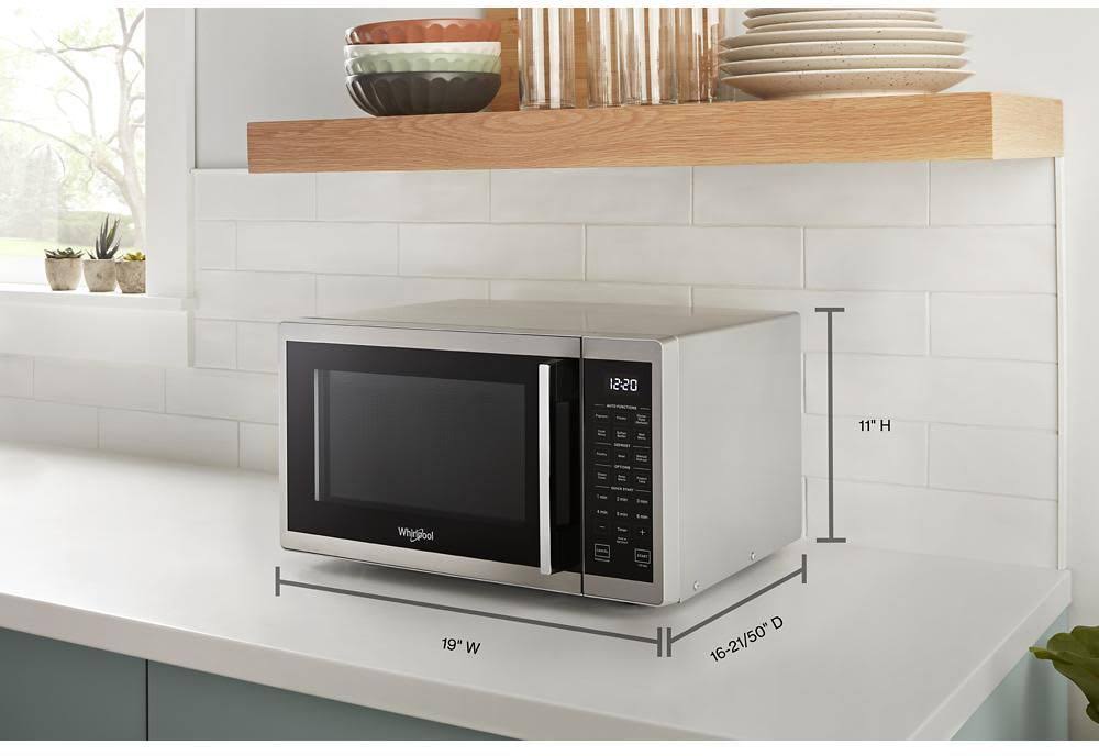 Whirlpool 0.9 Cu. ft. Capacity Countertop Microwave with 900 Watt Cooking Power WMC30309LS - Heritage Stainless Steel