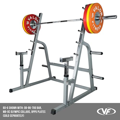 Valor Fitness Bench Press and Squat Rack Combo Half Power Cage w/ Adjustable Spotter Arms