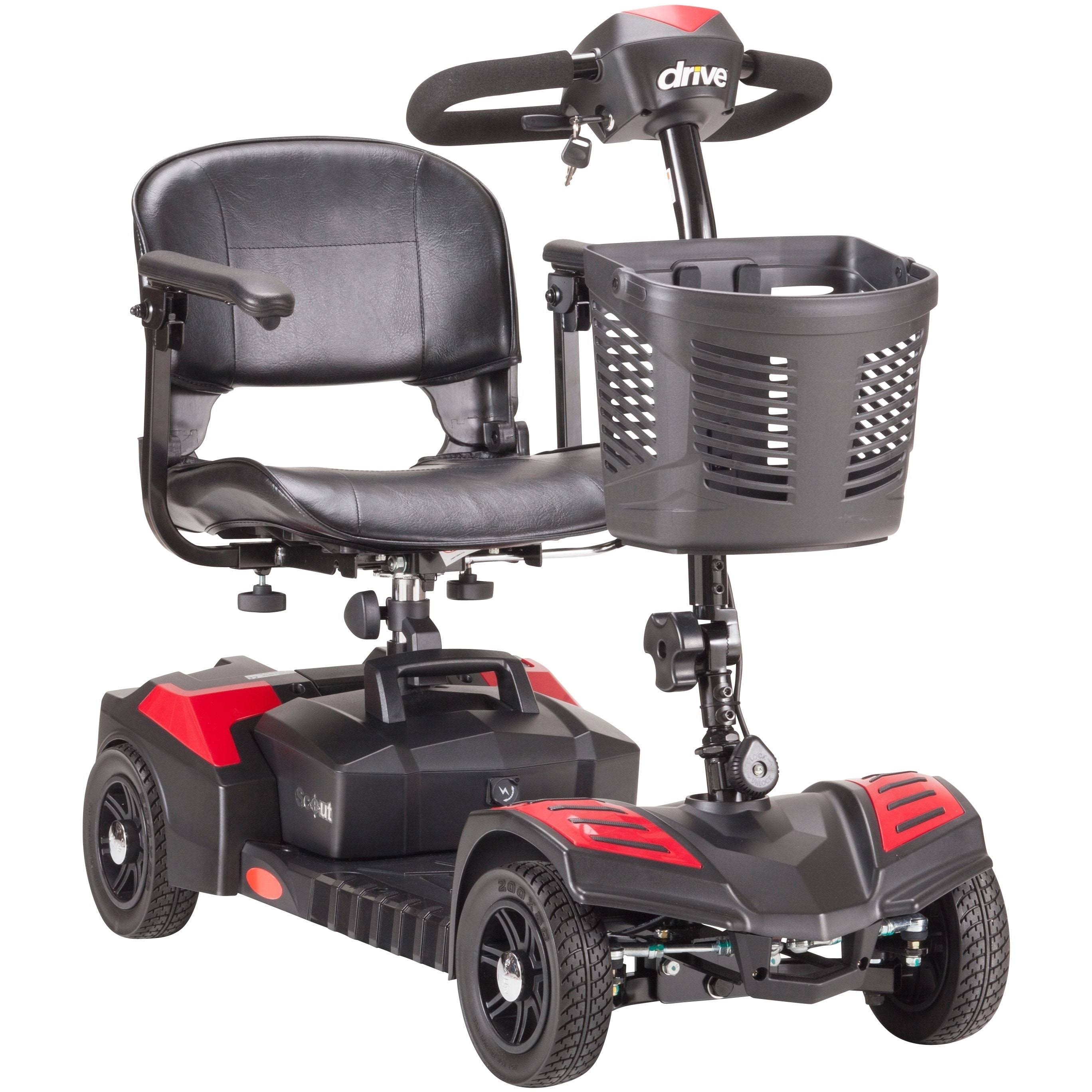 Drive Medical Scout Compact Travel Power Scooter, 4 Wheel
