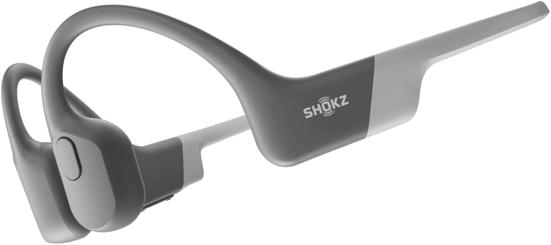 Shokz OpenRun - Open-Ear Bluetooth Bone Conduction Sport Headphones - Sweat Resistant Wireless Earphones for Workouts and Running - Built-in Mic, with Headband (Black)