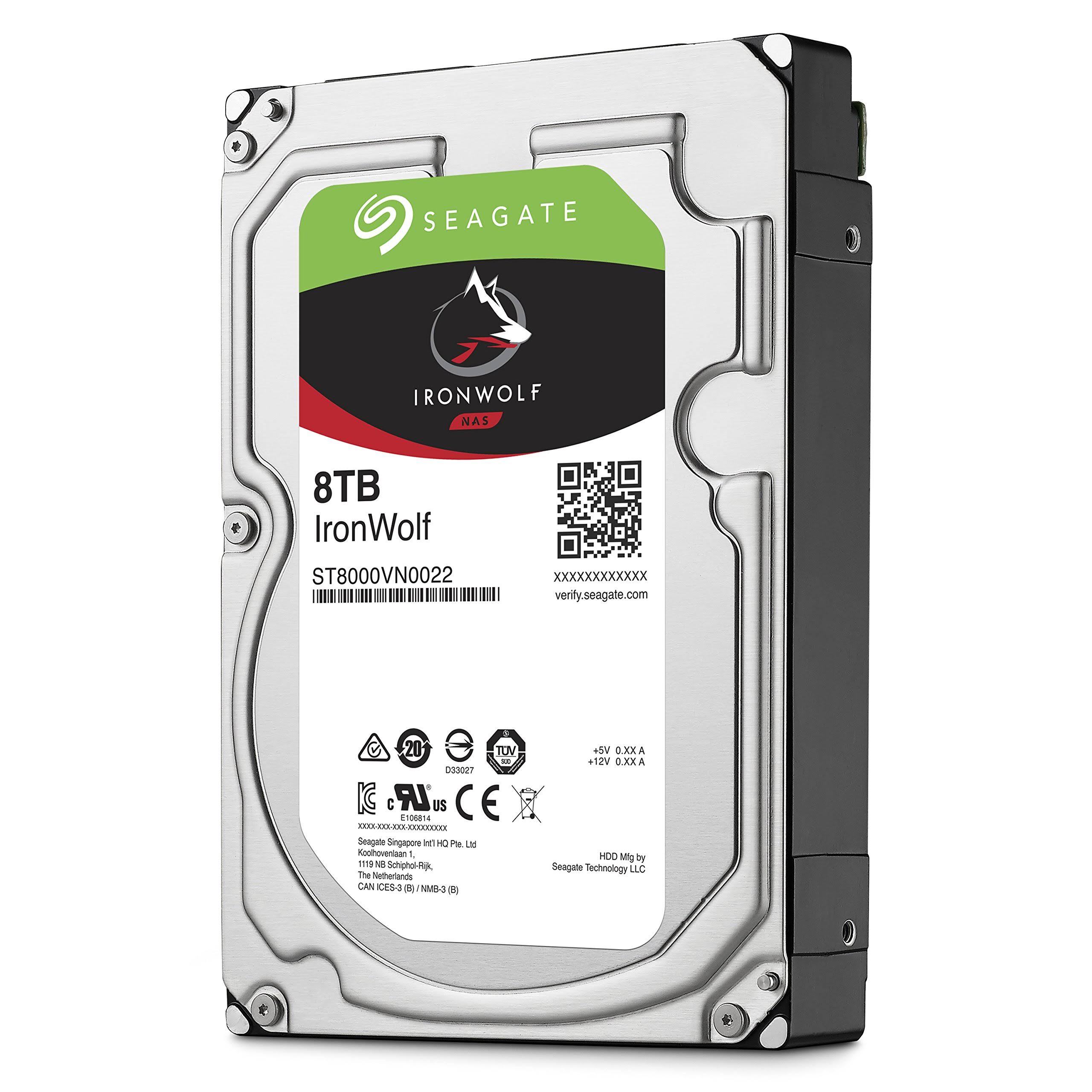 Seagate IronWolf 8 TB HDD - ST8000VN0022 - SATA 6Gb/s - 7,200 rpm