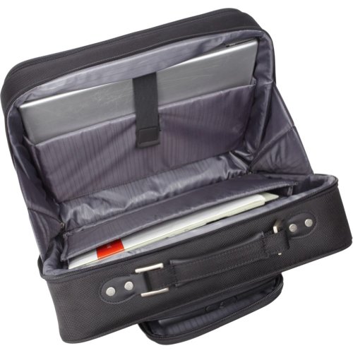 Samsonite Mobile Office Spinner Wheeled Briefcase, telescoping handle, Black, One Size