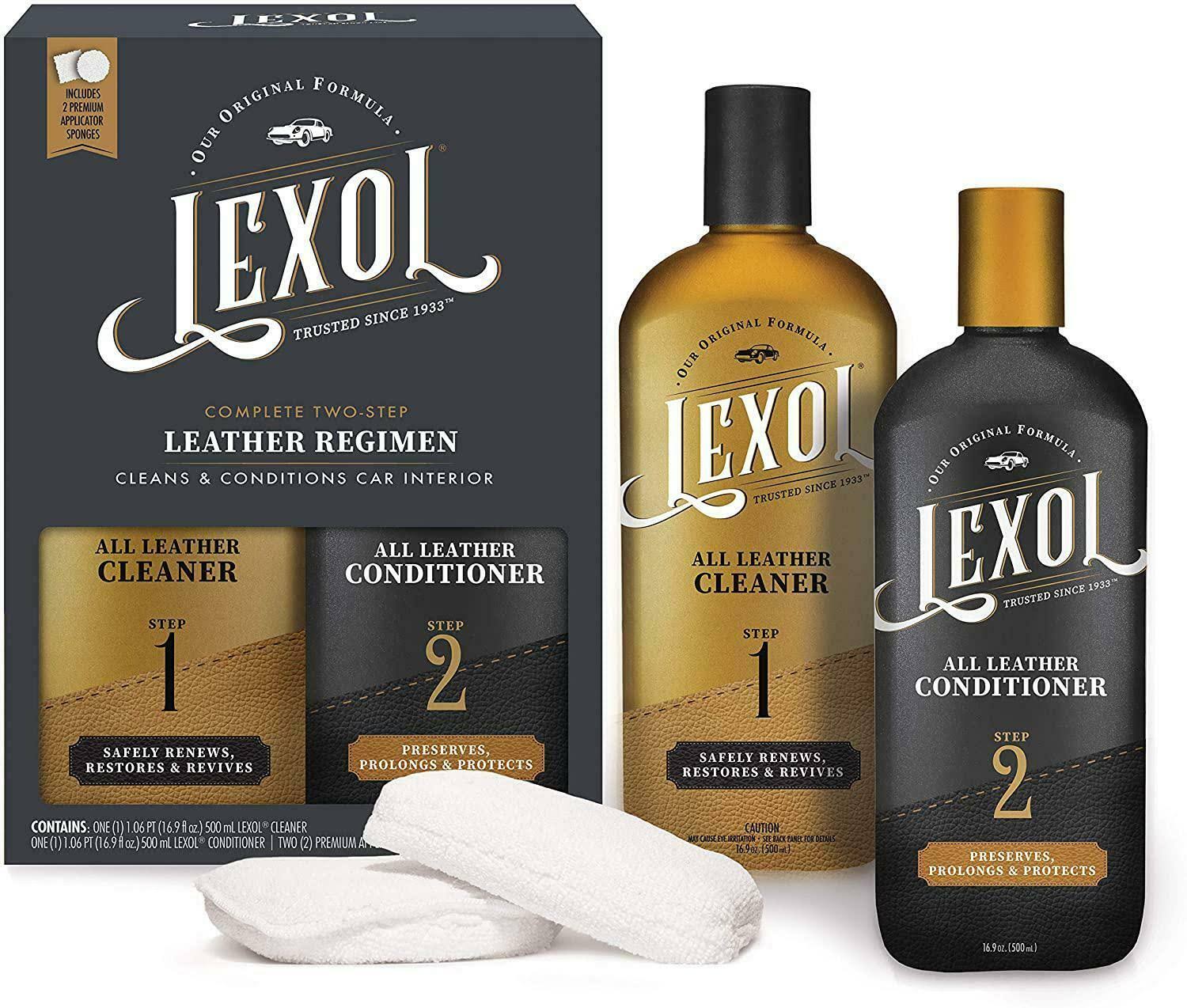 Lexol Leather Conditioner and Leather Cleaner, Use on Car Leather, Leather Appar