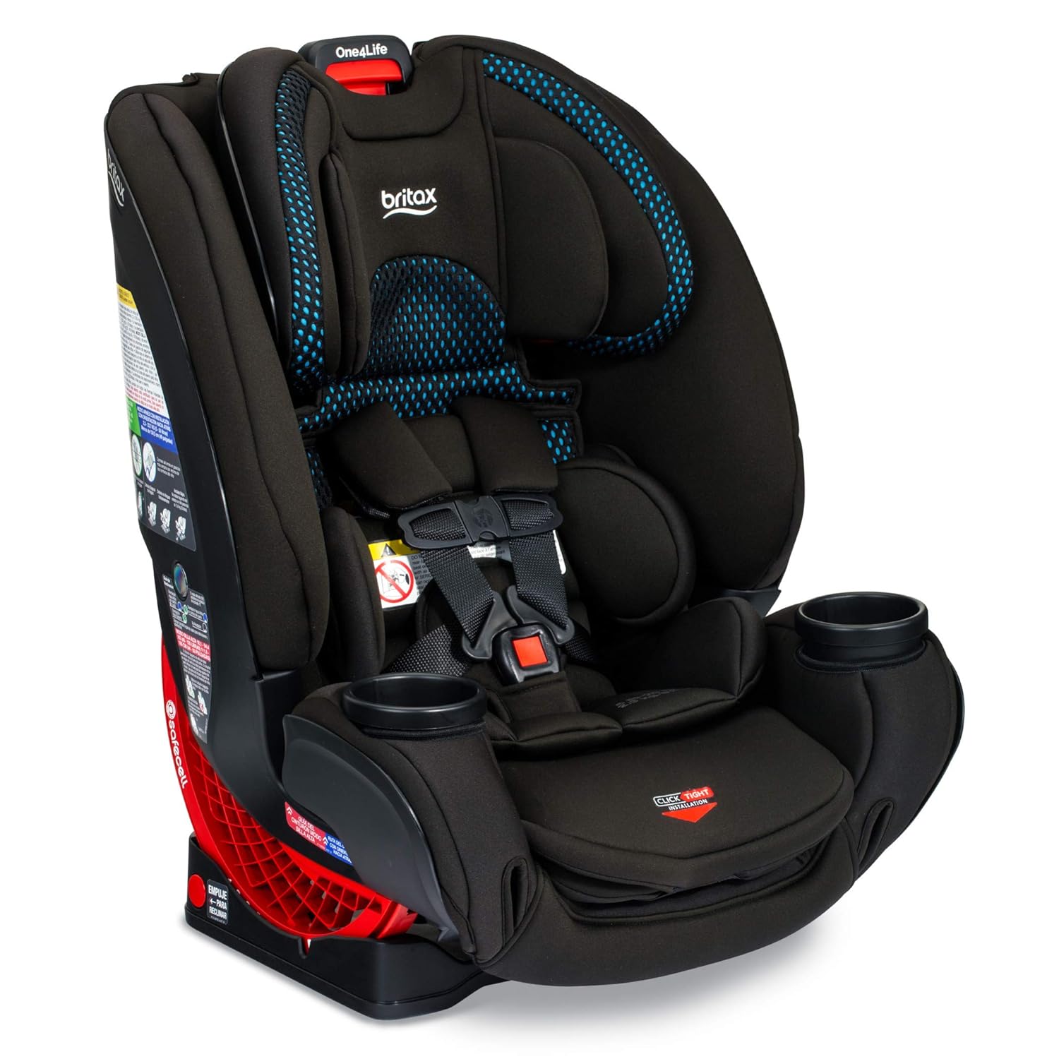 Britax One4Life ClickTight All-in-One Car Seat – 10 Years of Use – Infant, Convertible, Booster – 5 to 120 Pounds - SafeWash Fabric, Plum