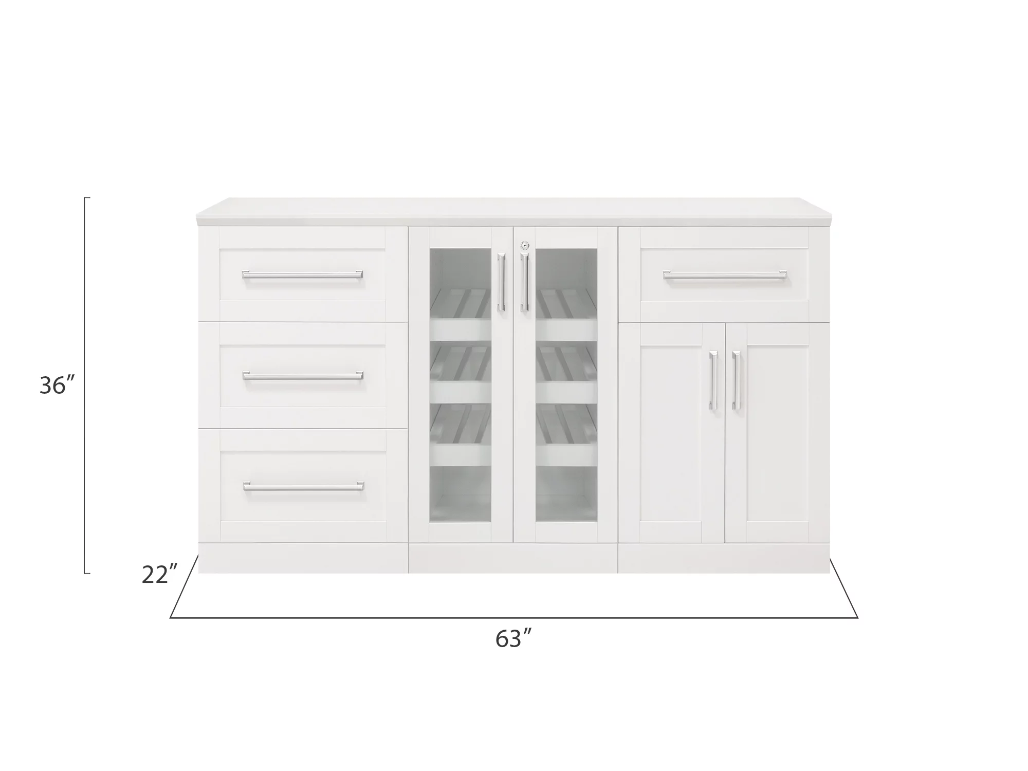 Home Bar Series 4 Piece Cabinet Set - 21 in.