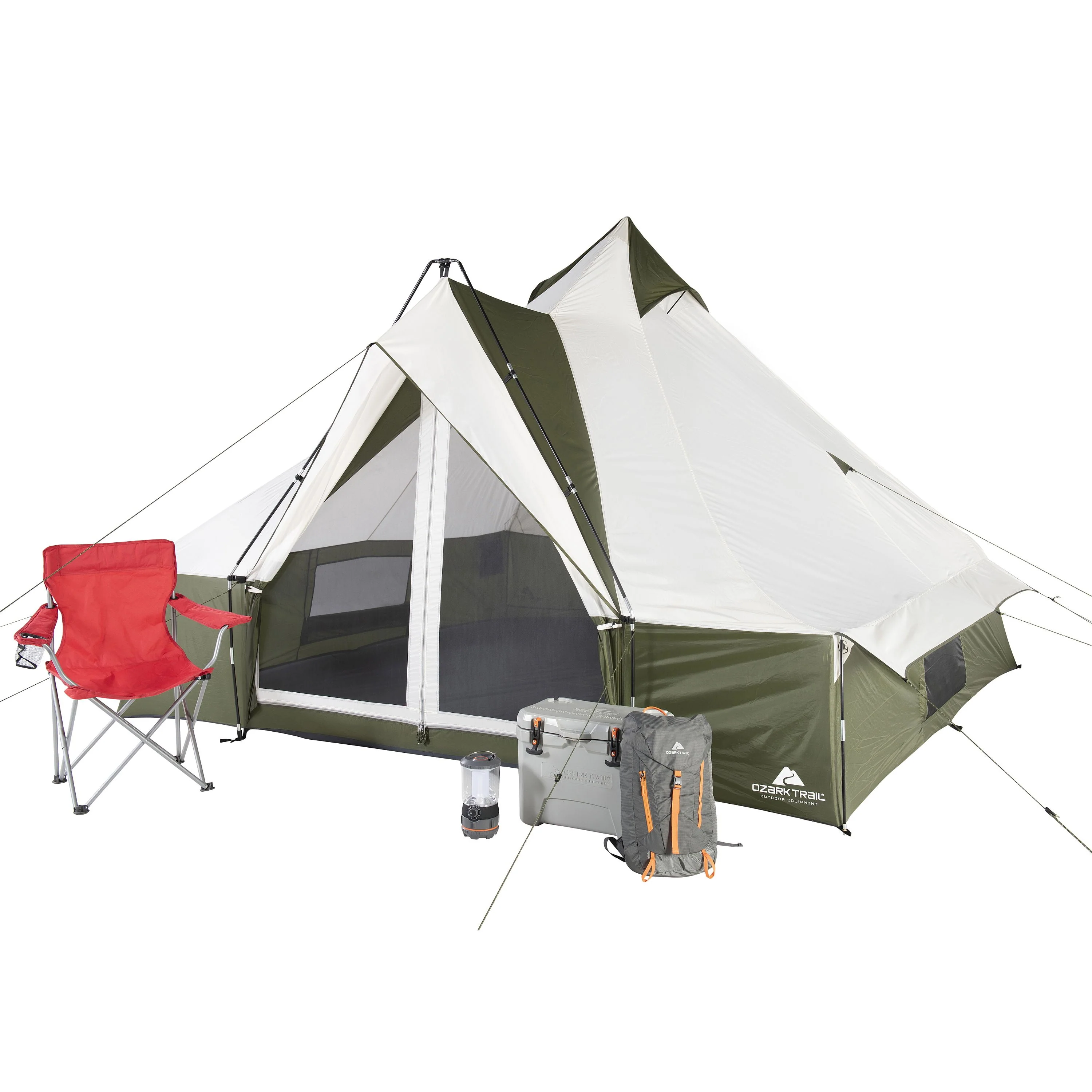 Ozark Trail Hazel Creek 8 Person Lodge Camping Tent with Covered Entrance