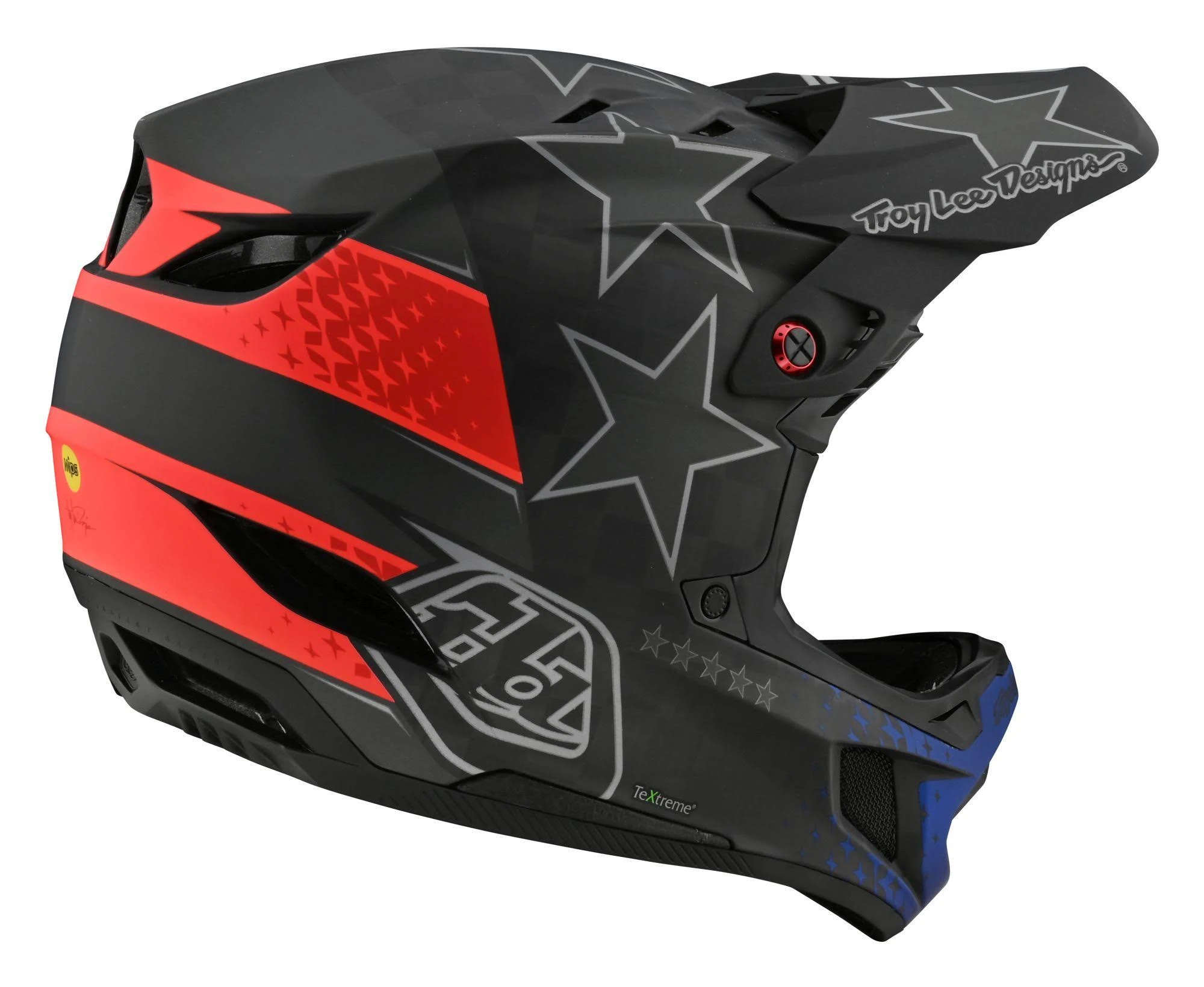 Troy Lee Designs D4 Carbon Freedom 2.0 Helmet - Black-Red