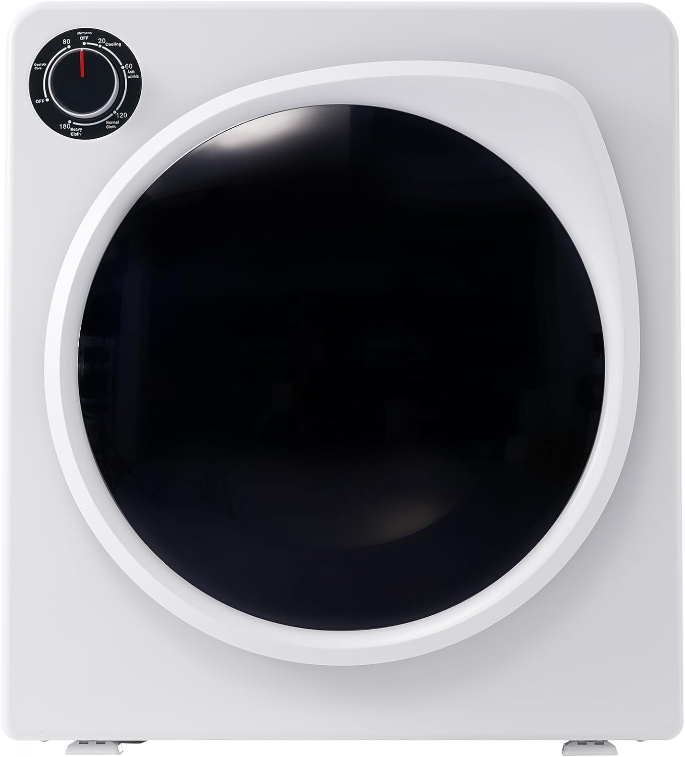 2.6 Cu.Ft. Mini Dryer Machine 1350W Portable Clothes Dryer with Overheating Protection Portable Dryer Machine for Clothes with Exhaust Duct Compact Clothes Dryer Machine for RV Apart Dorm