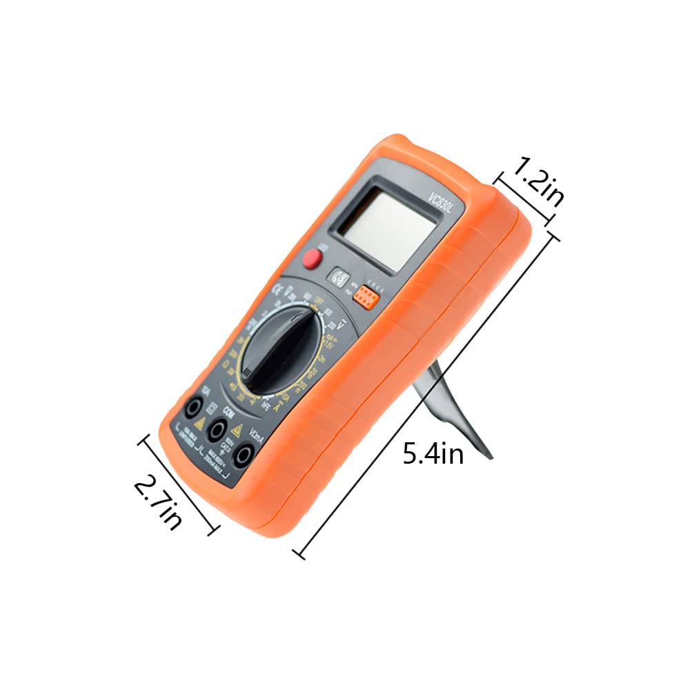 Digital Multimeter Pocket Clamp Multimeter Multifunction Tester Voltmeter Ammeter Ohm Meter Ac/Dc Ohm Voltage Amplifier and Diode Voltage Electrical Tester with Backlit LCD, Home Professional Use Car