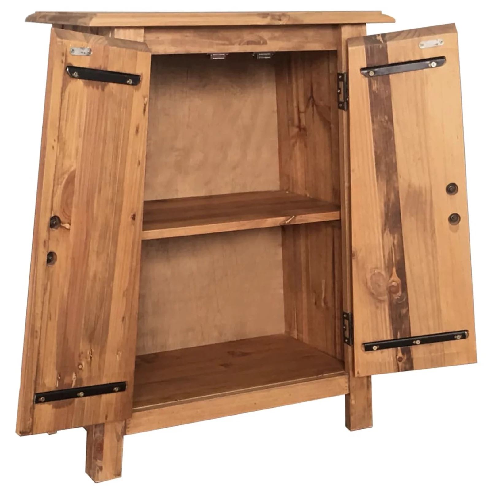 Anself Bathroom Side Cabinet with Shelf Recycled Pinewood Storage Cabinet for Washroom, Living Room, Home Furniture Decor 23.2 x 12.6 x 31.5 Inches (W x D x H)