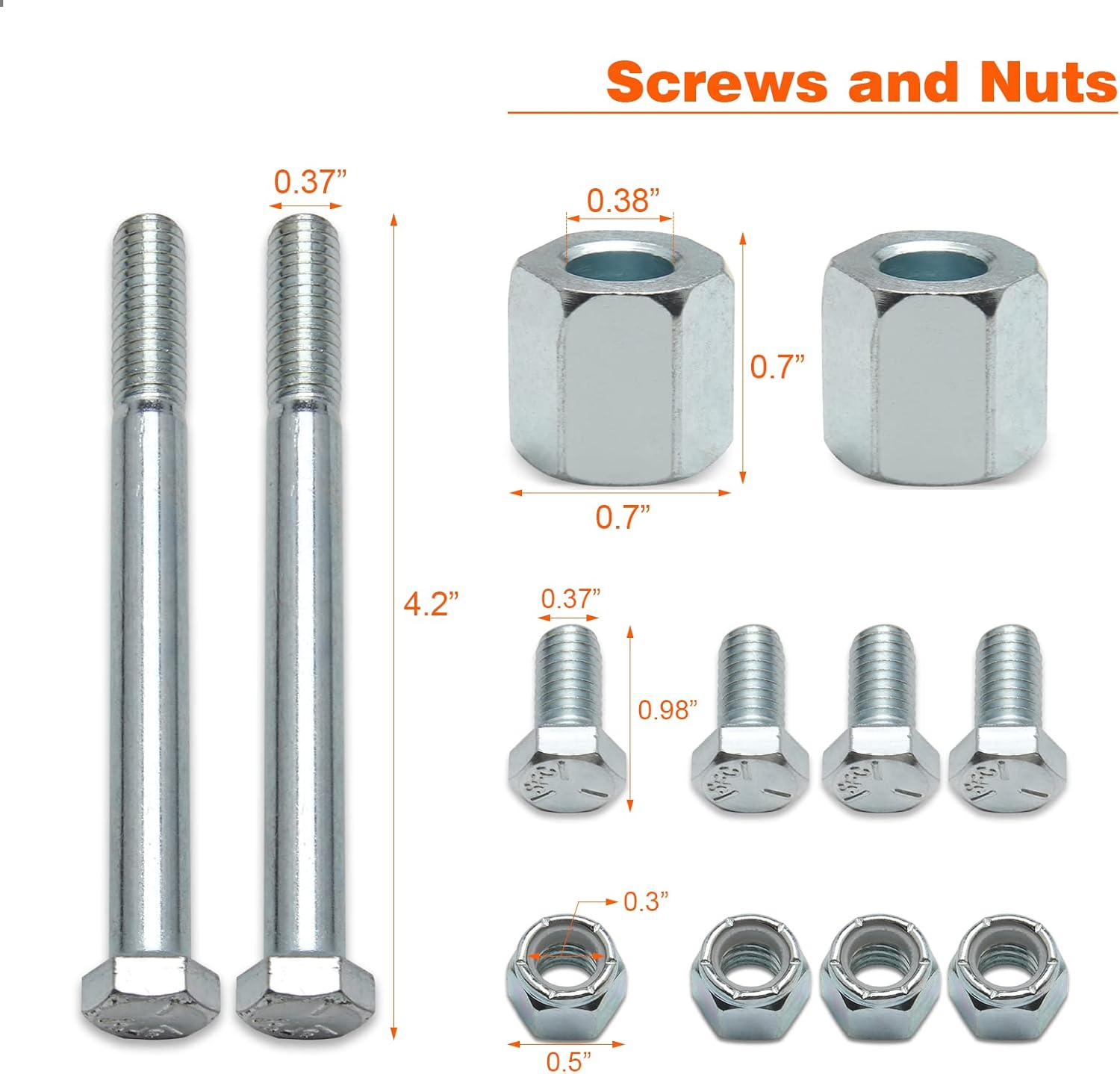 Somusen ATV Suspension 4 inch Lift Kit Front & Rear Compatible with Most of 2000-2021 Polaris Sportsman 500 600 700 800 Pack of 2