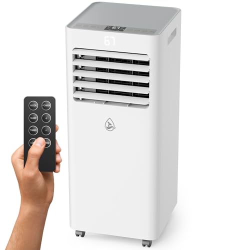 LUBAIR Portable Air Conditioners Up to 300 Sq.Ft, Portable AC for Room with Remote Control, Built-in Dehumidifier, Fan, Easy Window Installation Kit