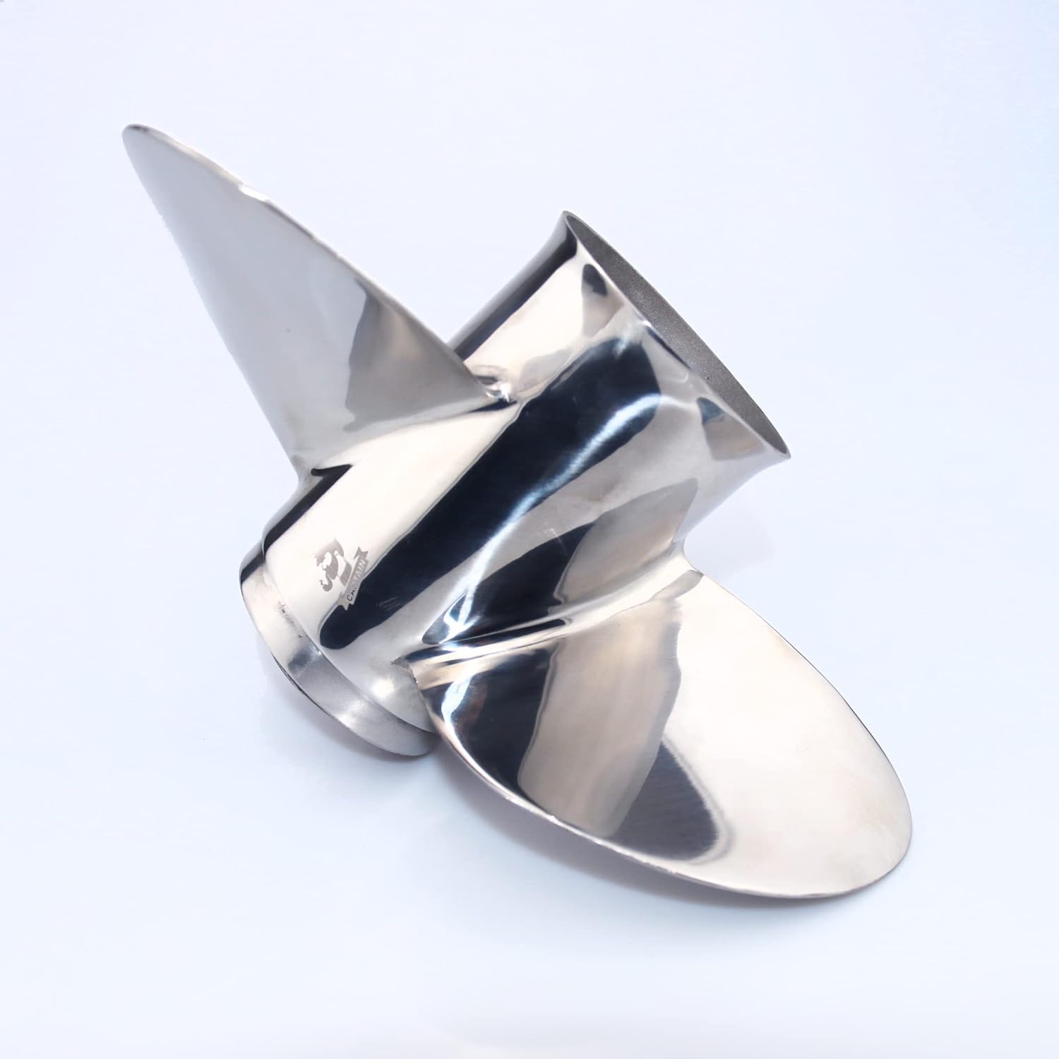 CAPTAIN Outboard Stainless Steel Propeller fit Yamaha 25-30HP, 10 Spline Tooth Board Prop, OEM RH Propellers for 20 25 F25 30 HP (9 7/8x10 1/2)