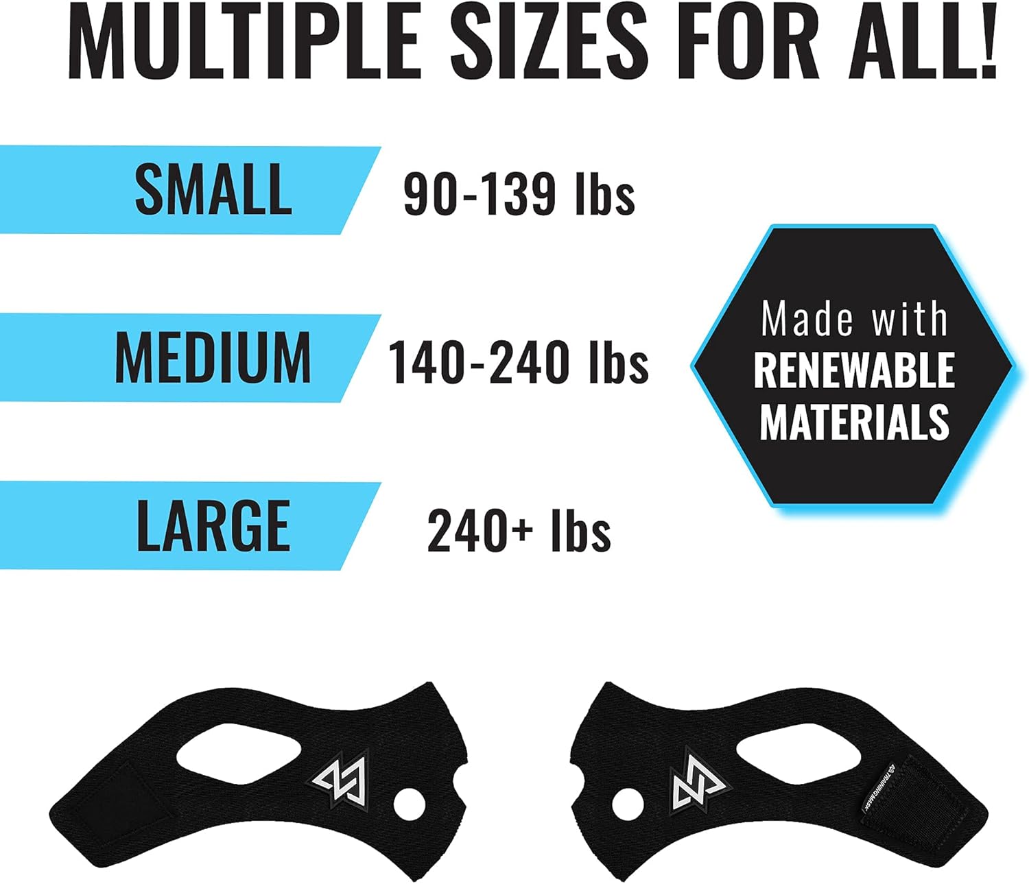 TRAININGMASK - Workout Training Mask 2.0 Pack of 2