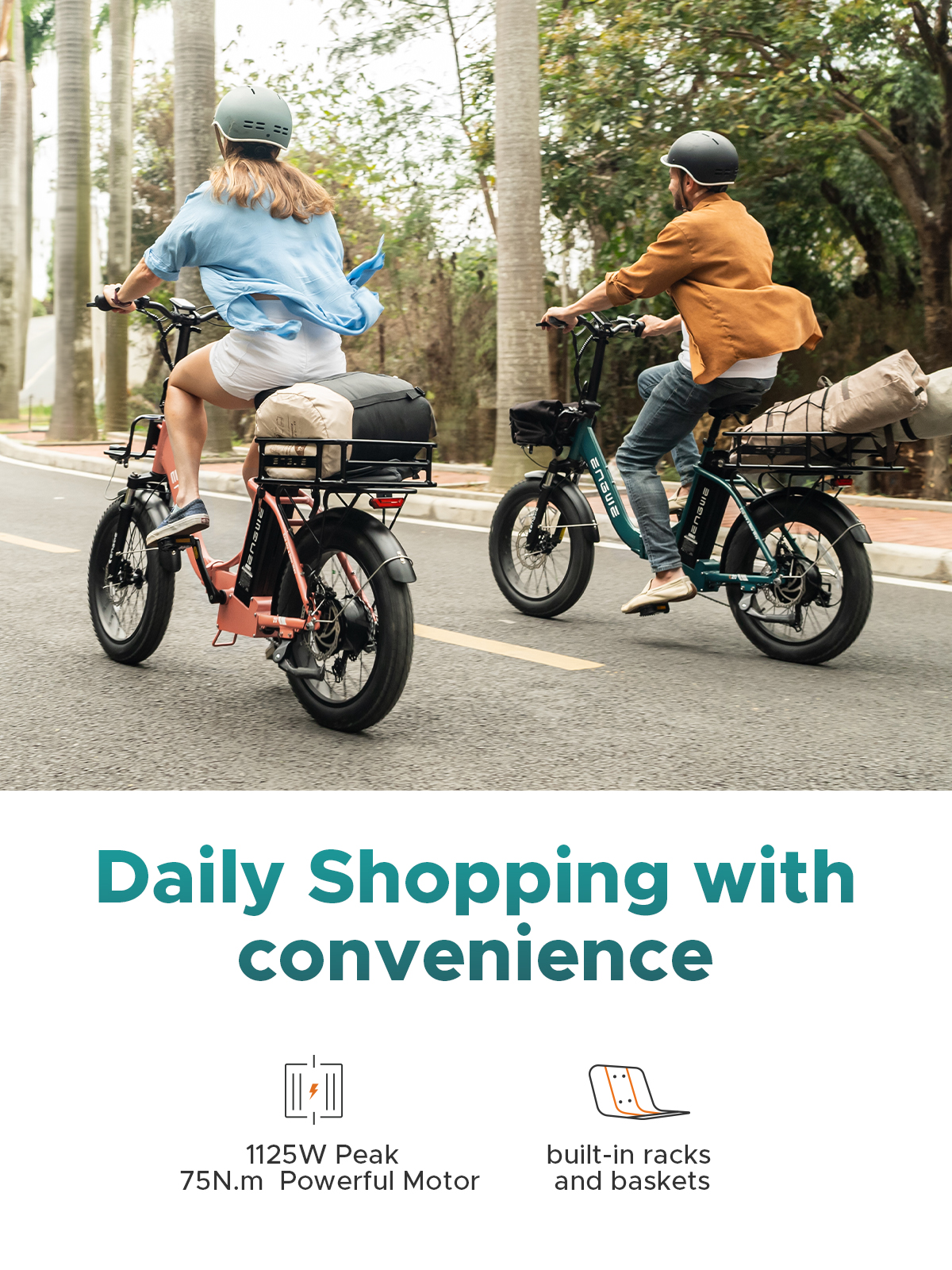 Engwe L20 2.0 Folding Electric Bike for Adults,750W Motor 28MPH Fat Tire Ebike,Pink