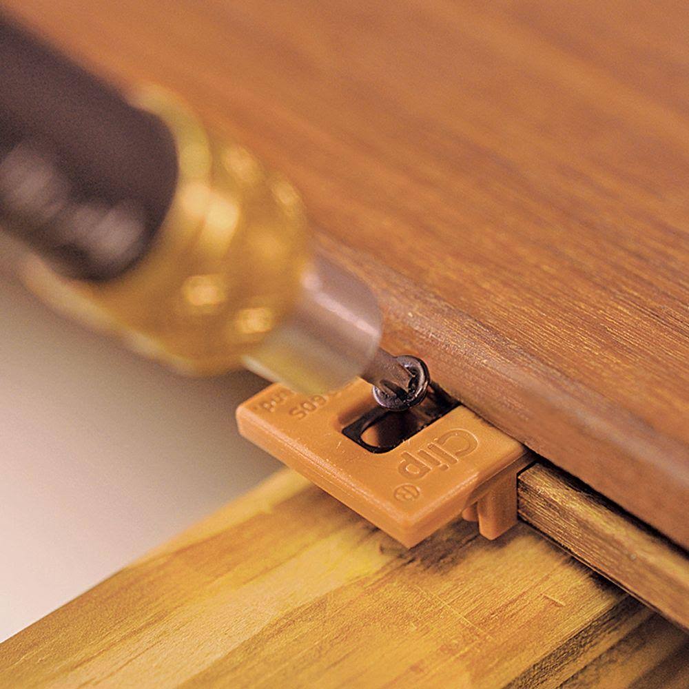 DeckWise Extreme4 IPE Clip Brown BiscuitStyle Hidden Deck Fastener Kit Hardwoods