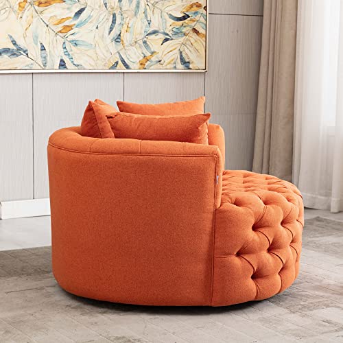 HomSof Swivel Accent Chair Chaise Lounge Indoor leisure Chair Barrel Modern Sofa Lounge Club Round Chair