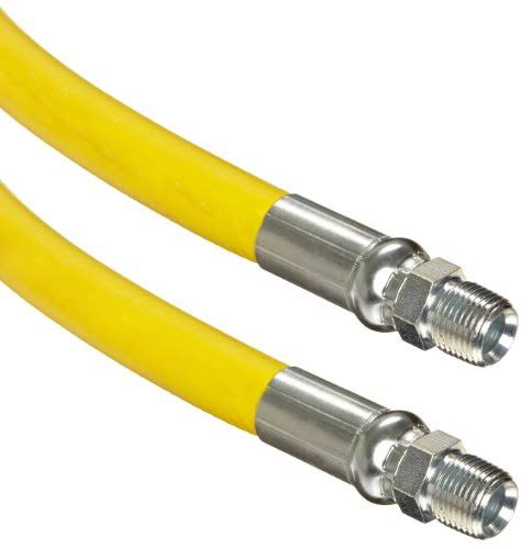 Continental ContiTech Gorilla Yellow Nitrile Rubber Multipurpose Industrial Hose ASSEMBLY, 1/4x22 NPT Male 20132763