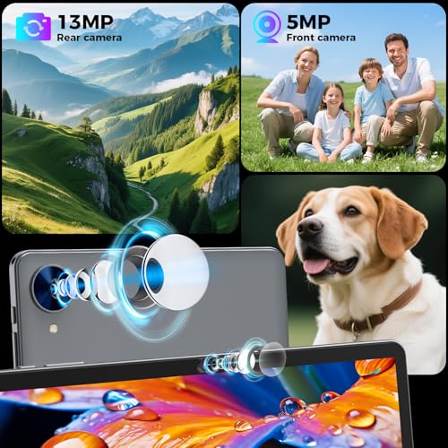 Android 15 Tablet with Keyboard, 26GB RAM, 256GB ROM(2TB Expand), 10.1 inch Octa-Core Tablets, 5G/2.4G WiFi, 8000mAh Battery, BT 5.0, GMS Certified, with Mouse, Case, Stylus, Split screen(Green)
