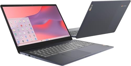Lenovo IdeaPad 3i Chromebook (15.6" FHD, Intel Celeron N4500, 8GB RAM, 128GB Storage (64GB eMMC + 64GB IST SD Card)), Home and Student Laptop, Webcam,10-Hr Long-Battery Life, Chrome OS, Abyss Blue