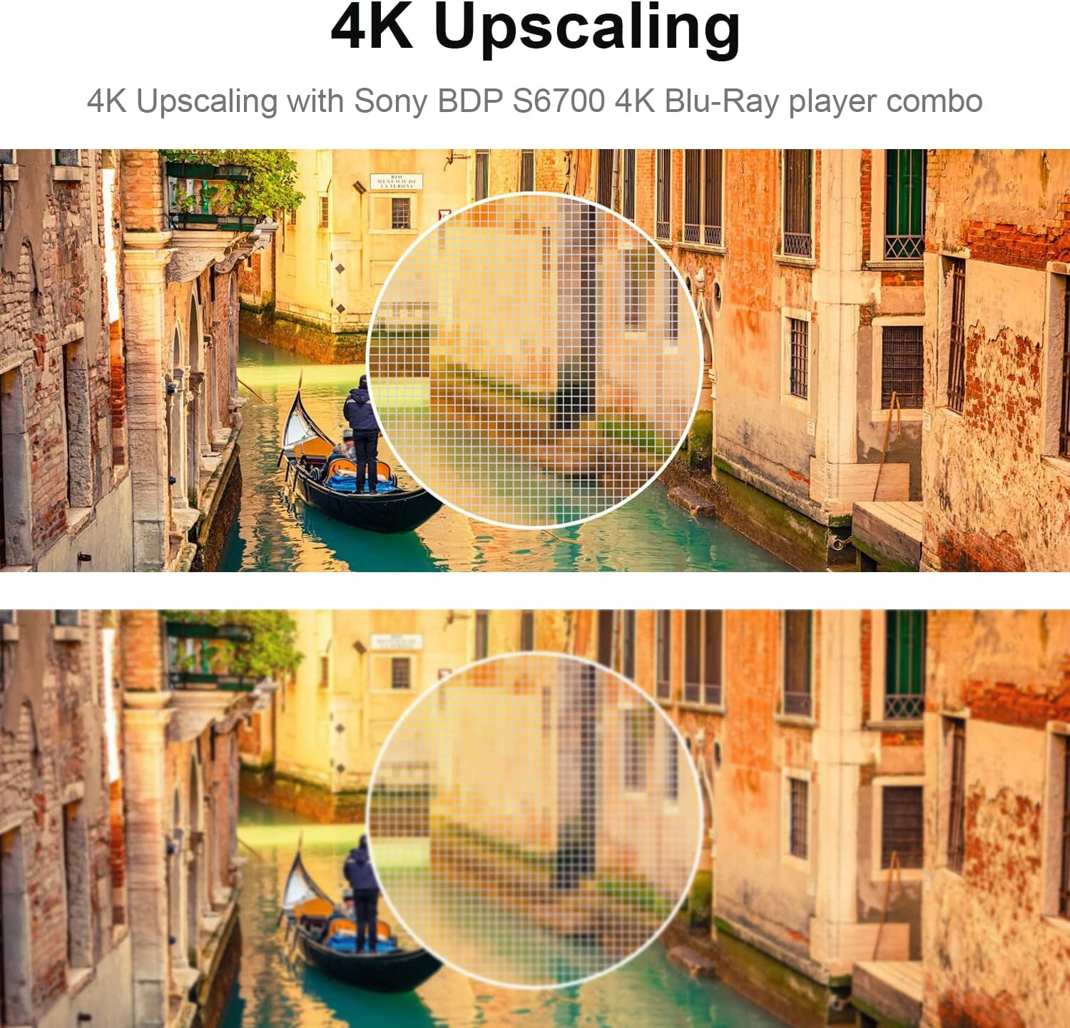 Sony 4K Upscaling 3D Home Theater Streaming Blu-Ray DVD Player with Wi-Fi, Includes HDMI Cable, Official Sony Remote, and Cloth