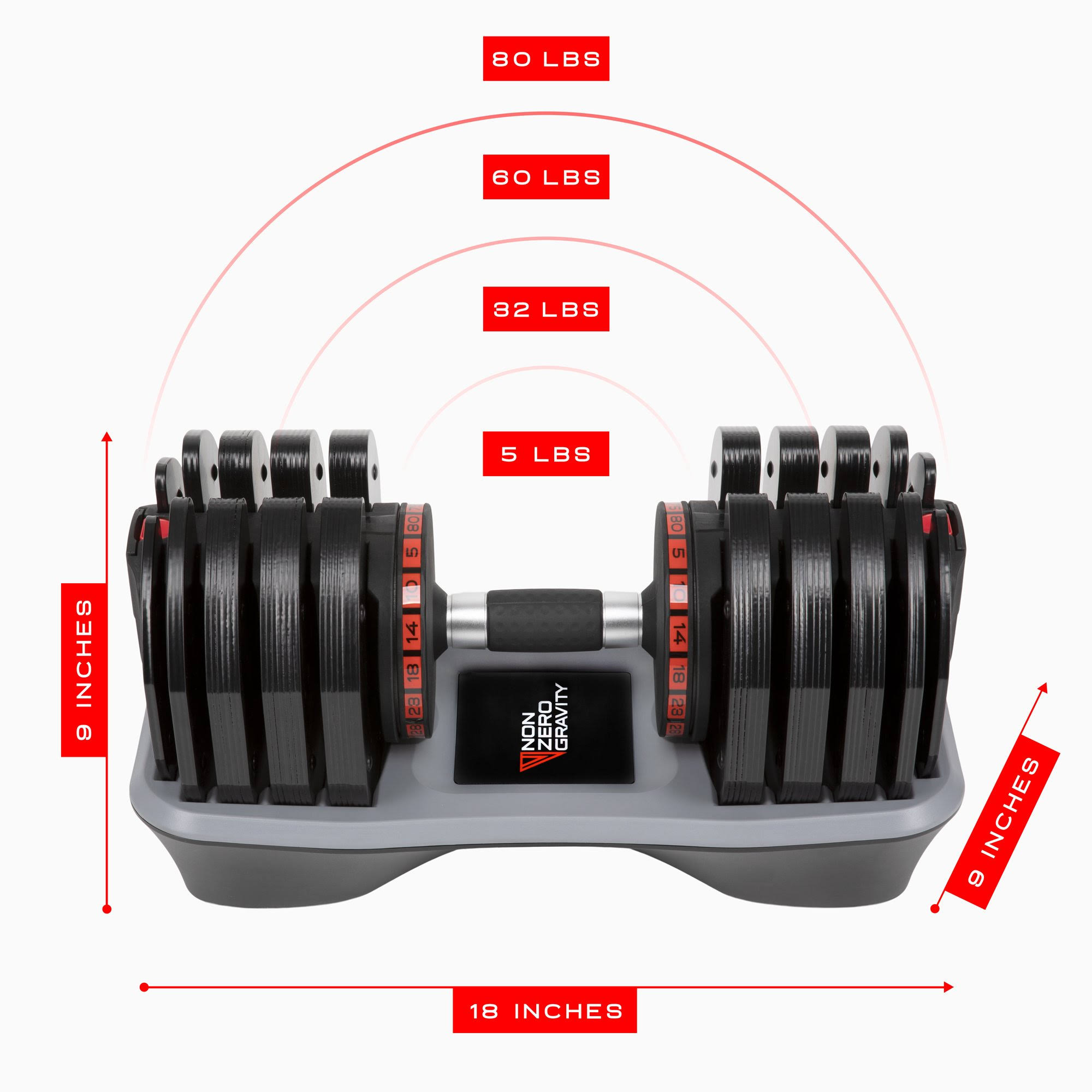 NonZero Gravity PowerDyne Adjustable Dumbbell Set