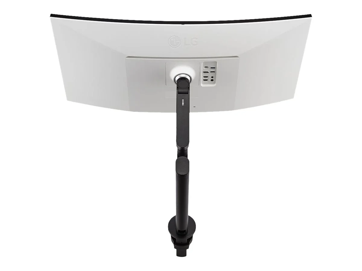 LG UltraWide 38BQ88C-W - LCD monitor - curved - 37.5" - 3840 x 1600 UWQHD+ @ 75 Hz - IPS - 300 cd/m������ - 1000:1 - HDR10 - 5 ms - 2xHDMI, DisplayPort, USB-C - speakers - black, white (back)