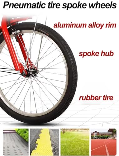 Folding Adult tricycles with Back seat,Elderly Rickshaw Pedals Tricycle,Cruiser Trike,3 Wheels Bicycles for Hanging Out and Traveling,Front and Rear Brakes