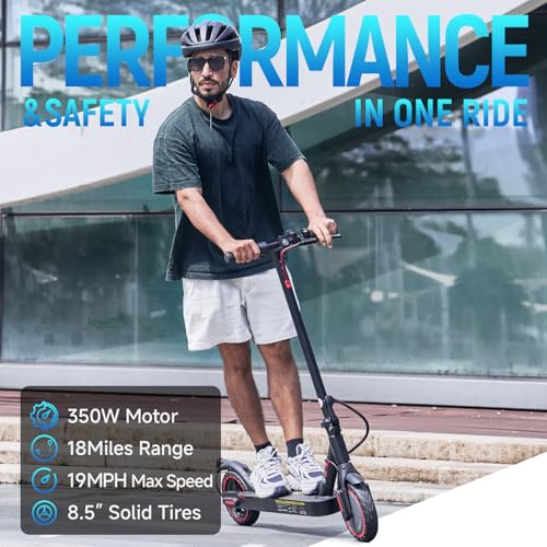 iScooter Electric Scooter for Adults, 18/12 Miles Long Range,22/19/18 Mph Top Speed, Commuting Electric Scooter with Cruise Control, Double Braking Systems Escooter for Adults and Teens
