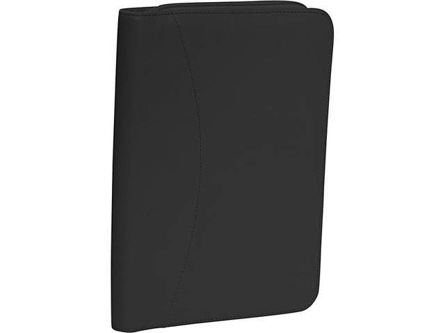 Royce Leather Zip Around Jr. Writing Padfolio (Black)