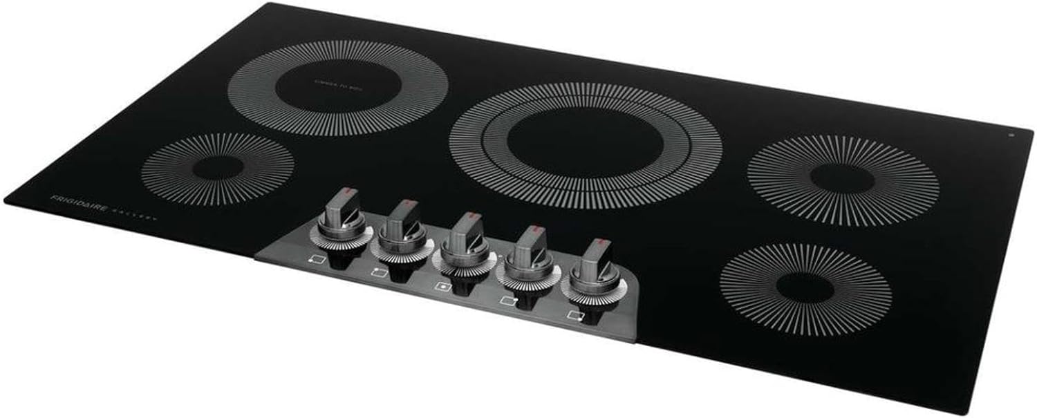 Frigidaire GCCE3670A Gallery 36 Inch Wide 5 Burner Electric Cooktop with EvenTemp™ Technology - Black Stainless Steel