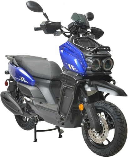 HHH Tank 150 Moped Gas Scooter 150cc Motorcycle Automatic Adult Bike with 12 inch Aluminum Wheels (White)