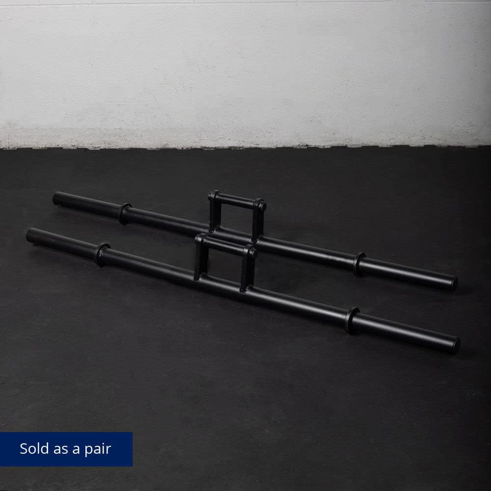 Titan Fitness 60in Farmers Walk Handles, Barbell Style Grip Farmers Carry, Rated 500 LB Each, Grip Strength Weight Training