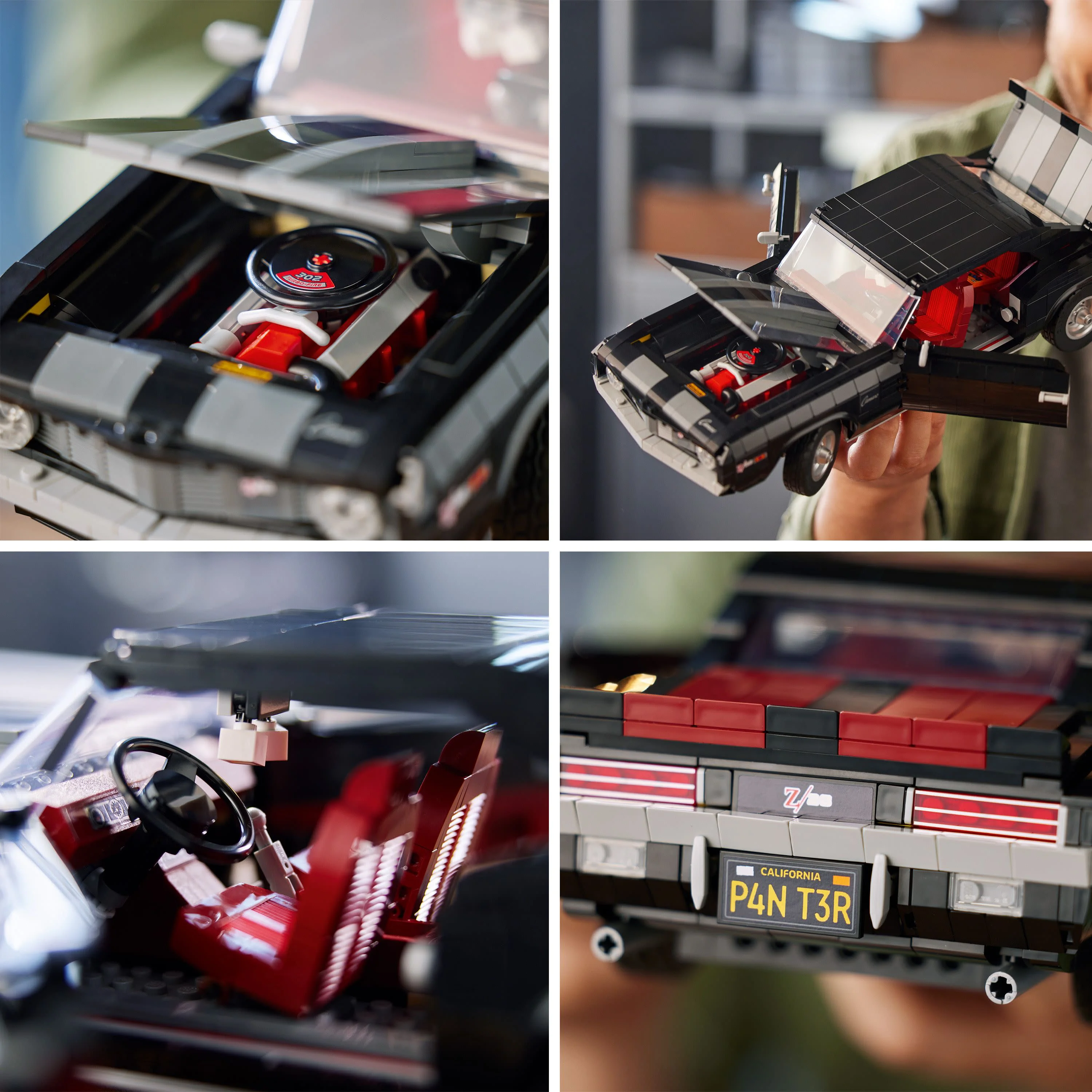 LEGO Icons Chevrolet Camaro Z28 10304, Customizable Classic Car Model Building Kit for Adults, Vintage American Muscle Car, Great Gift Idea