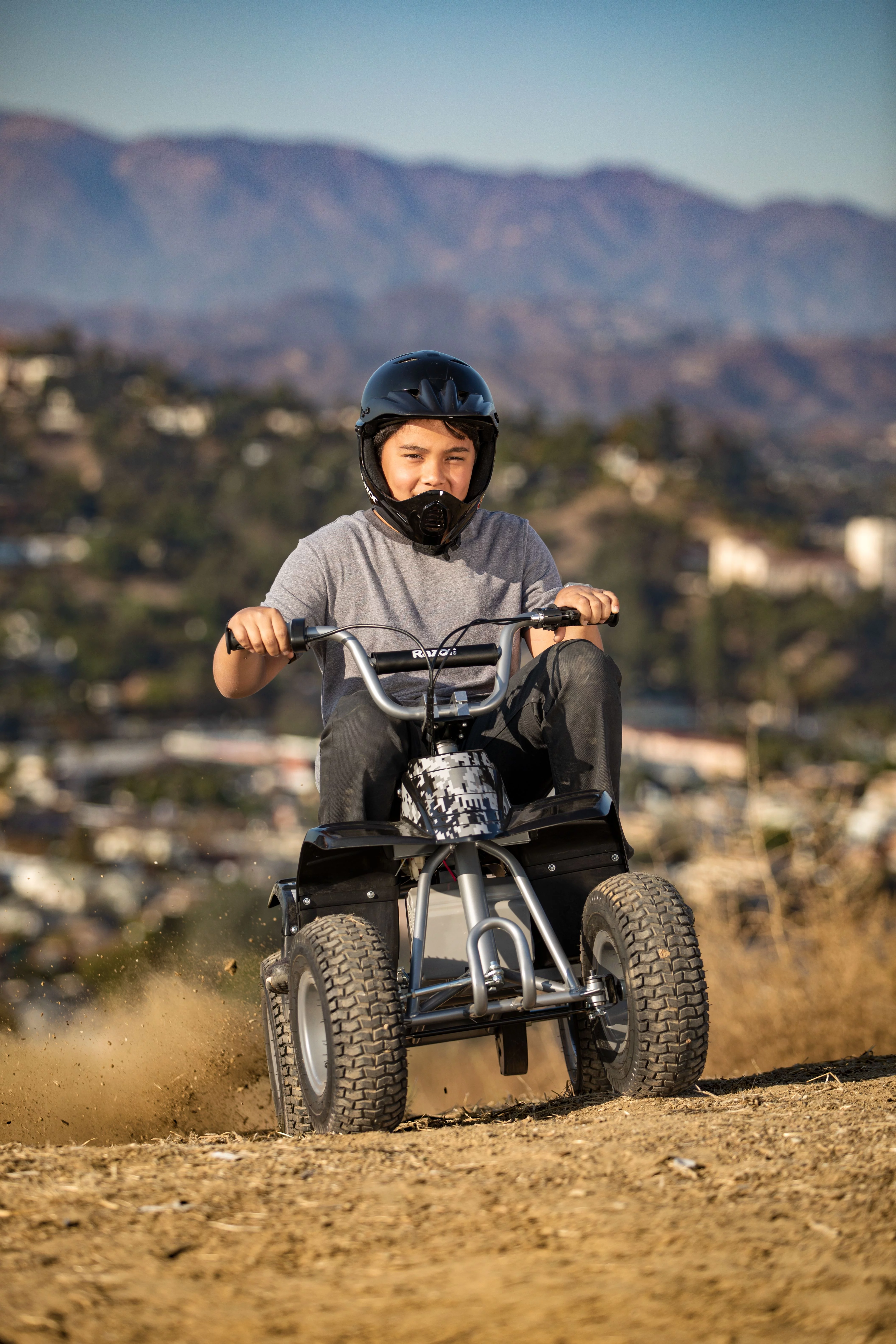 Razor Dirt Quad - 24V Powered Ride-on, 12 Knobby Tires, up to 8 mph, Electric 4-Wheeler for Kids 8+