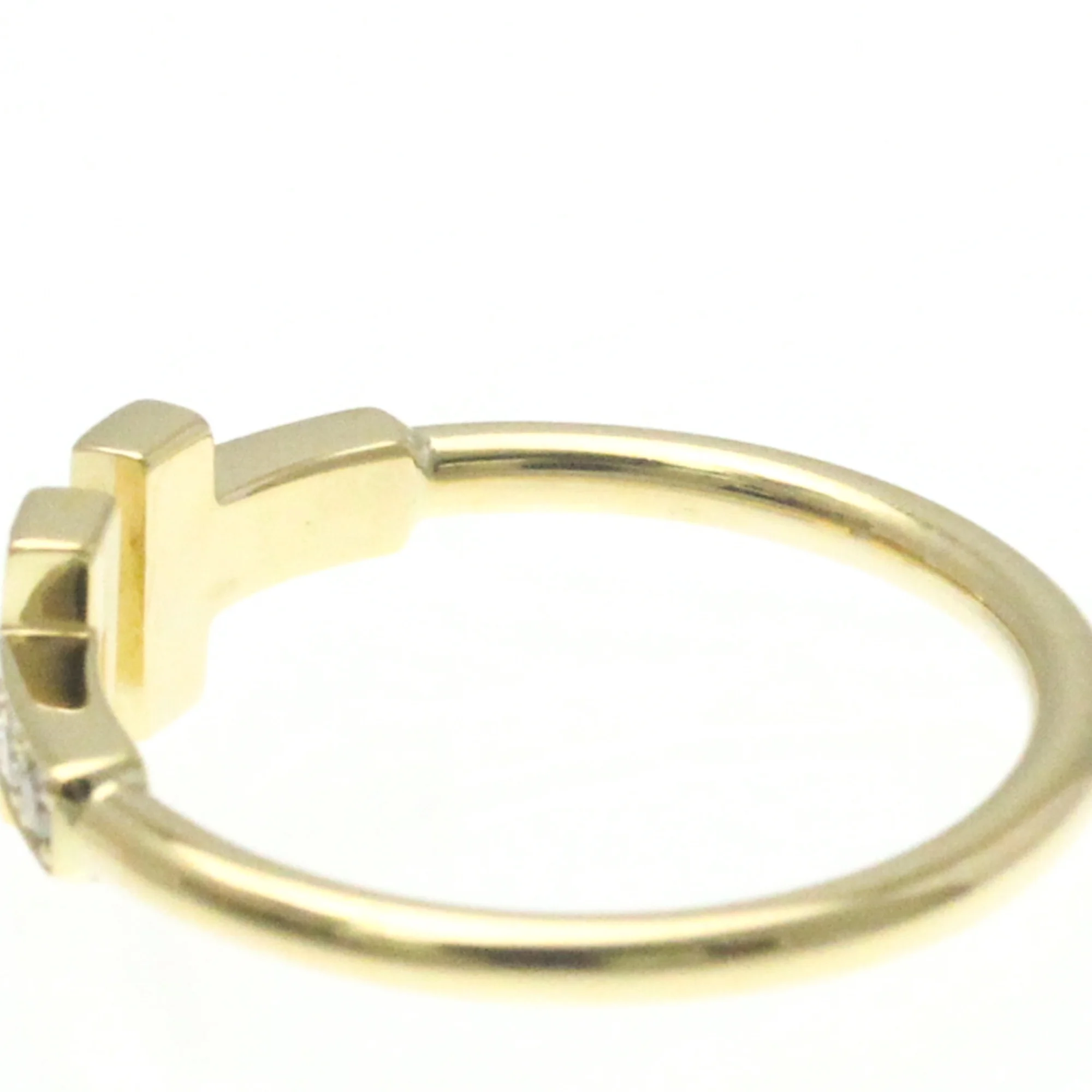 Pre-Owned Tiffany T Wire Ring Yellow Gold (18K) Fashion Diamond Band Ring Gold (Good)