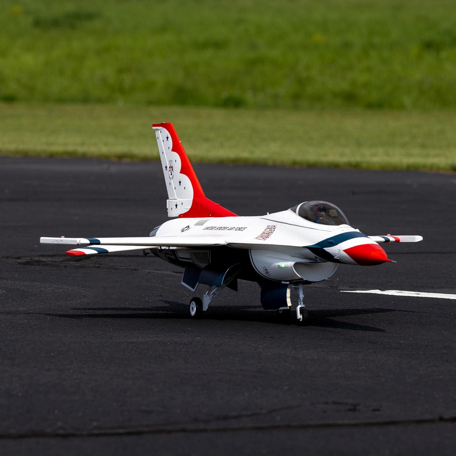 E-flite RC Airplane F-16 Thunderbirds 80mm EDF BNF Basic Transmitter Battery and Charger Not Included with AS3X and Safe Select EFL87950 Airplanes Bind and Fly Electric