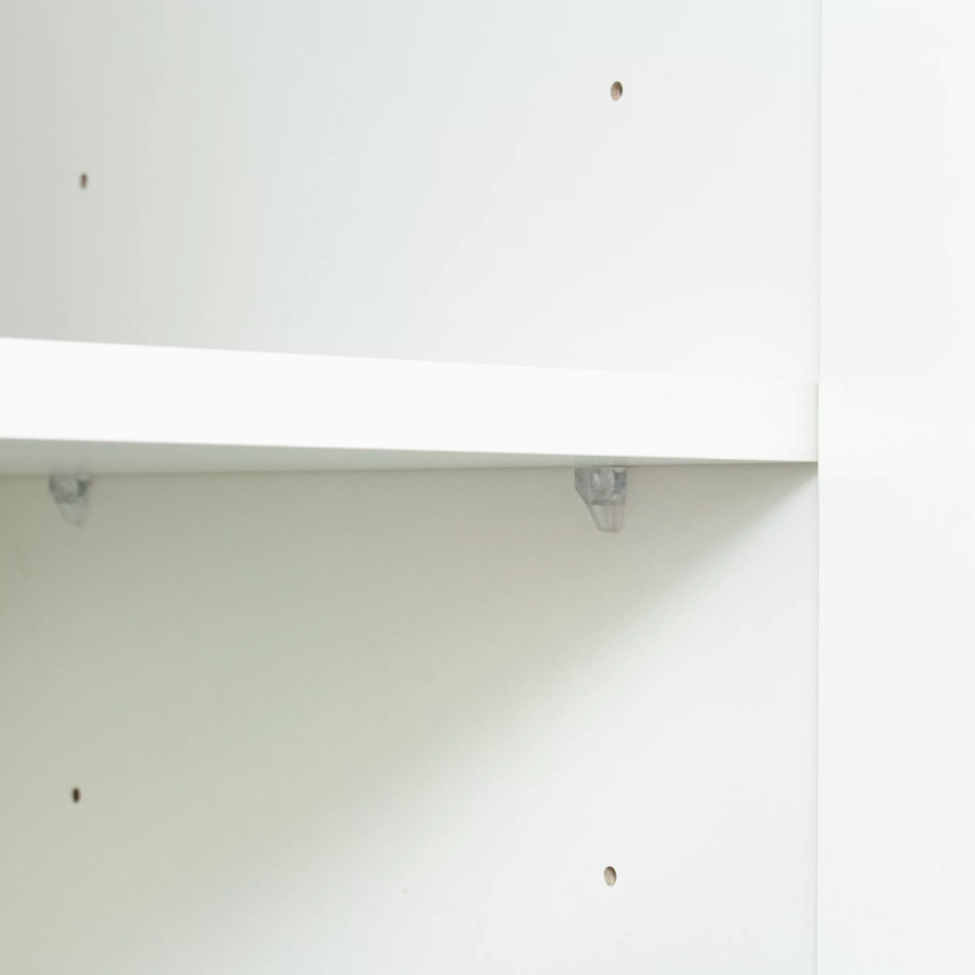 ikayaa High wardrobe and kitchen cabinet with 2 doors and 3 partitions to separate 4 storage spaces, White