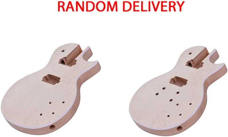 HHOP LP Style Unfinished Electric Guitar DIY Kit Set Mahogany Body & Neck Rose Wood Fingerboard