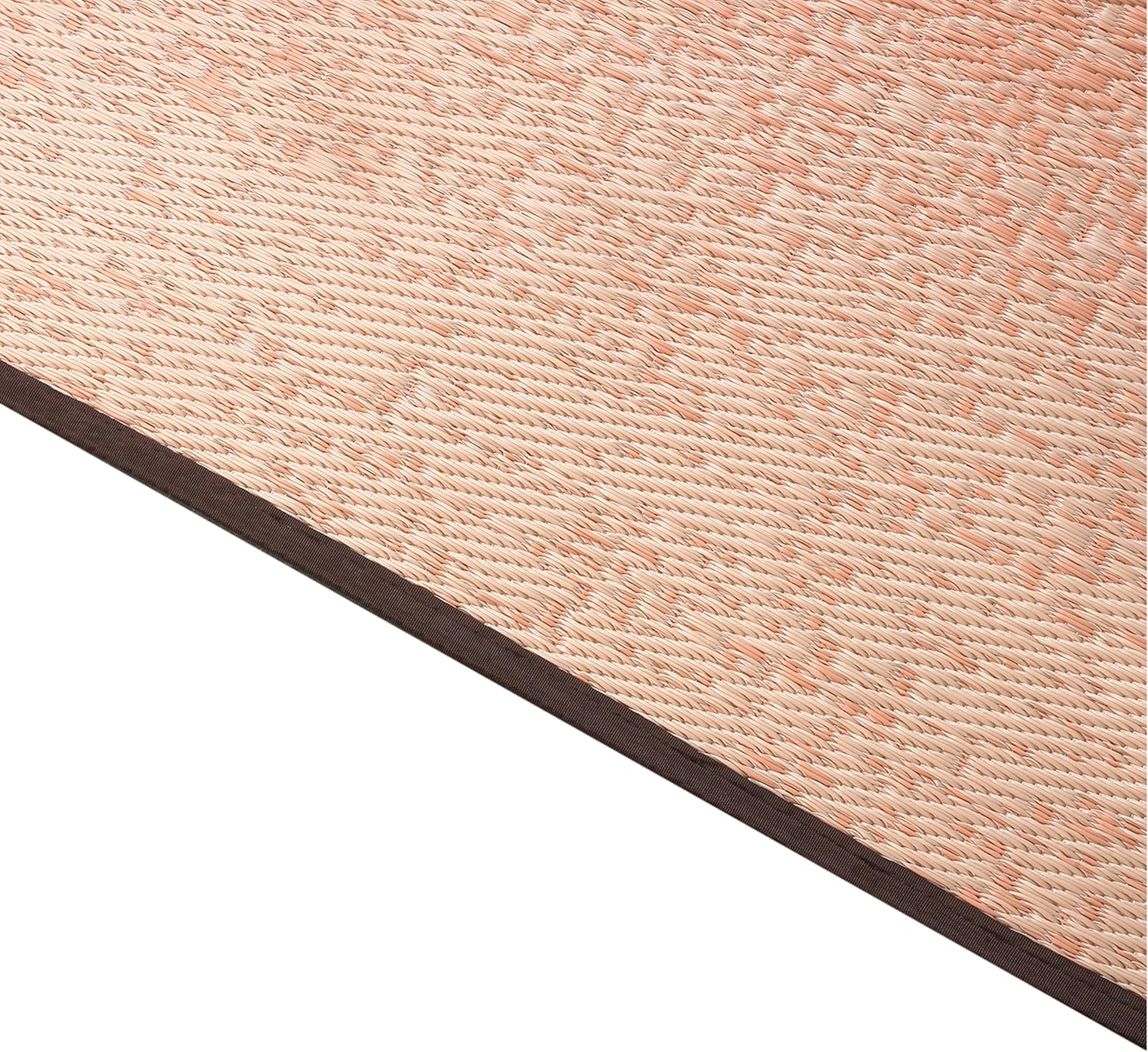 Outdoor Rug - Waterproof, Washable, Reversible, Stain Resistant, Foldable Carpet - Recycled Plastic Large Area Rugs for Patio, RV, Camping, Farmhouse - Murat Beige Brown 8X10 ft