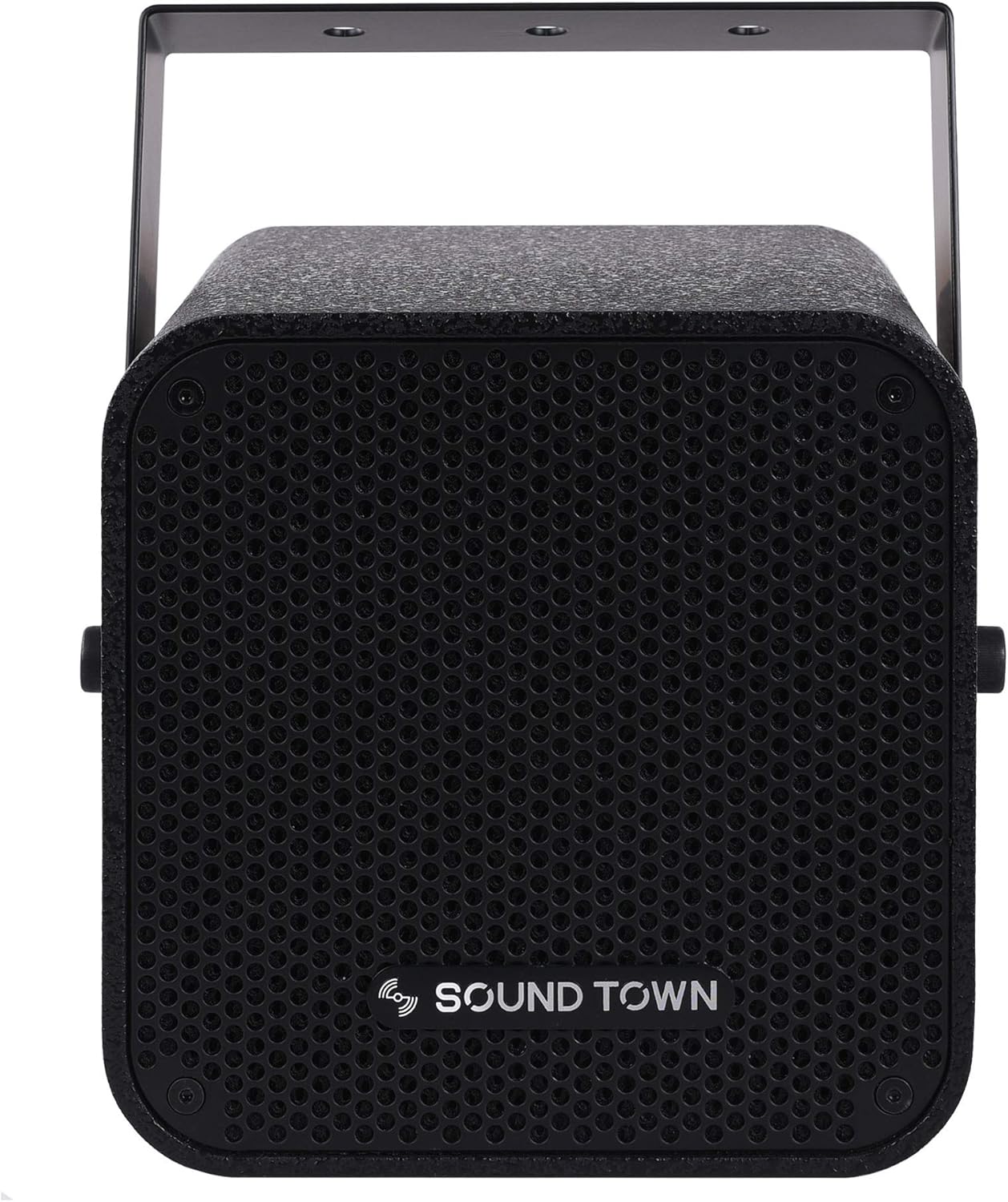 Sound Town Pair of CARME Series Dual 8 2-Way Passive Professional Loudspeaker, Black with Compression Driver and U Bracket for Installation, Live Sound, Karaoke, Bar, Church (CARME-U208B-PAIR)