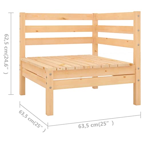 6 Piece Patio Lounge Set Solid Pinewood,Durable Wooden Garden Lounge Set: Relax, Nap, and Chat in Rustic Charm Outdoor Furniture Sets, Patio Furniture Sets