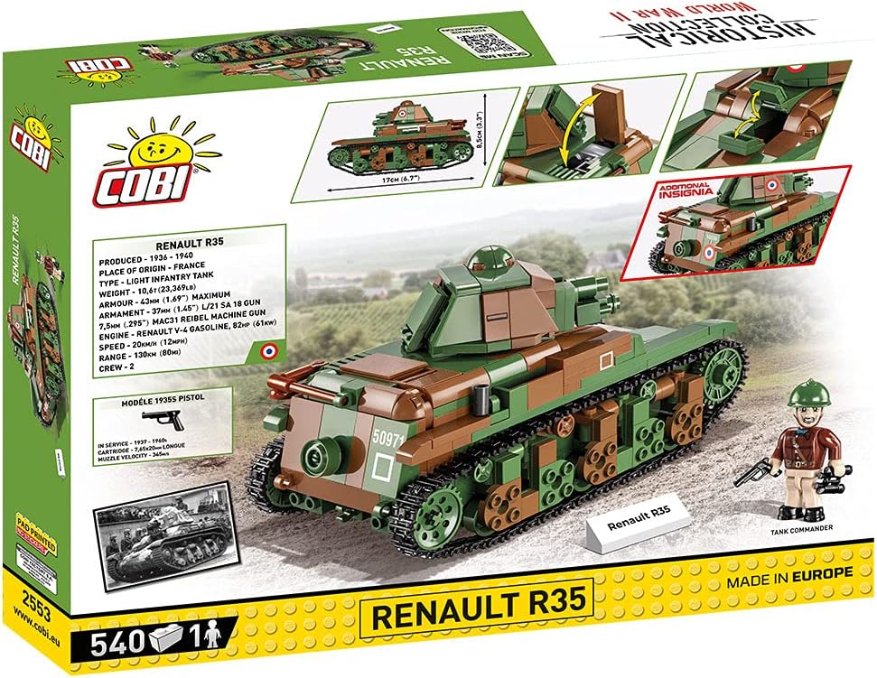 COBI Historical Collection World War II Renault R-35 Tank
