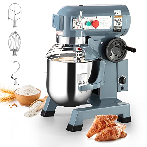Stand Mixer, 600W Commercial Food Mixer with Stainless Steel 10 Quart Bowl, 3 Speed Electric Stand Mixer, Multifunctional Food Mixing Machine for Baking, Cake, Cookie, Kneading