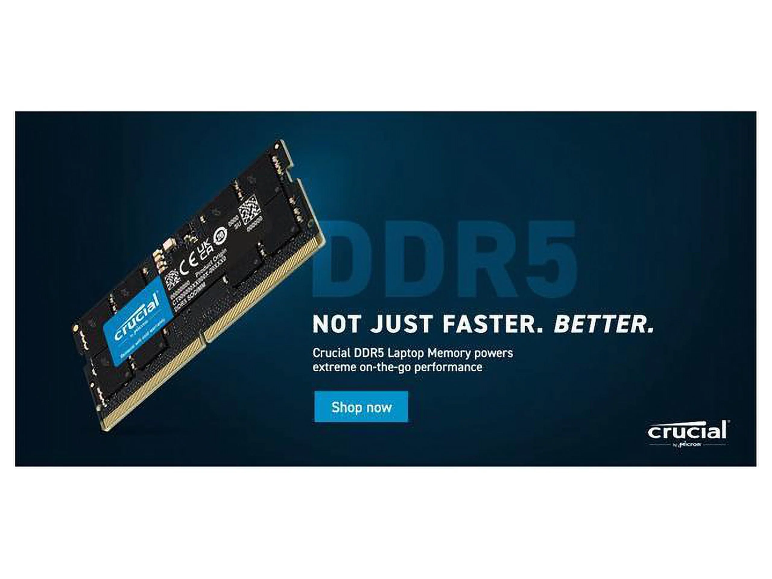 Crucial 64GB (2 x 32GB) DDR5 SDRAM Memory Kit - For Notebook - 64 GB (2 x 32GB) - DDR5-4800/PC5-38400 DDR5 SDRAM - 4800 MHz Dual-rank Memory - CL40 - 1.10 V - Non-ECC - Unbuffered - 262-pin - SoDIMM -