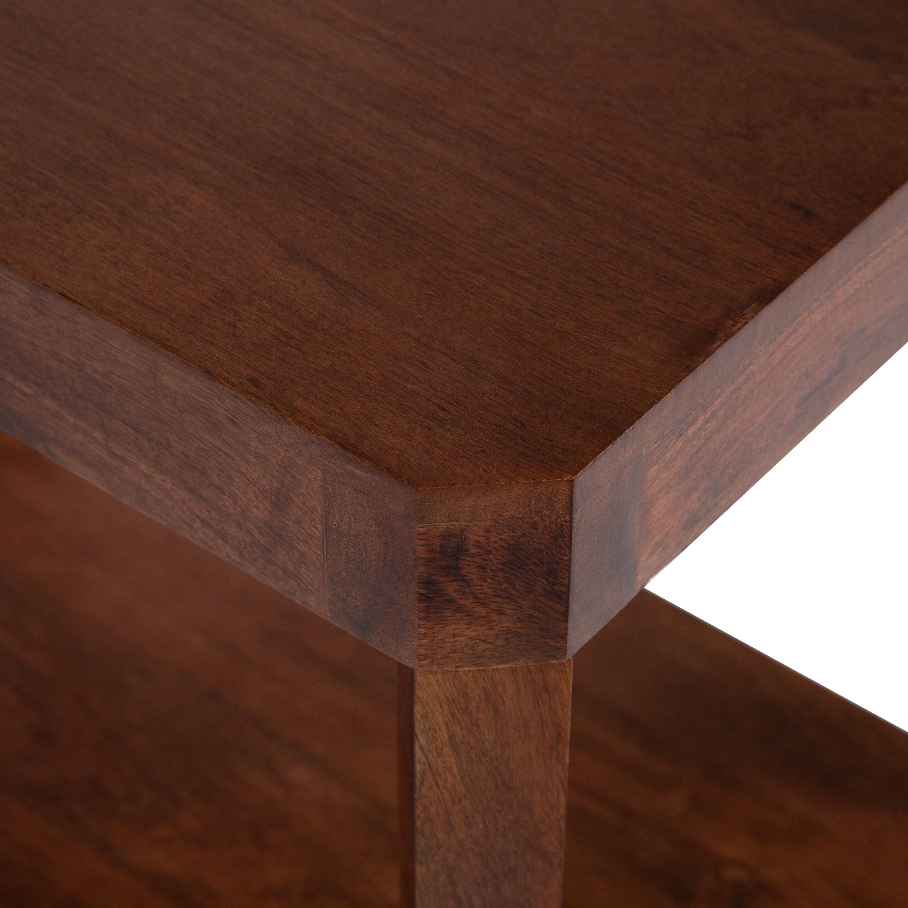 Kate and Laurel Talcott Wood Side Table - 22x14x26 - Walnut Brown