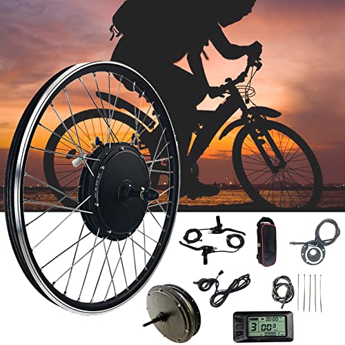 1500W Electric Bike Kit 48V Brushless Gear Front Rear Hub Motor Bicycle 26" 27.5" 700C 29" 28" Ebike Conversion Kit,RearDrive-24inch