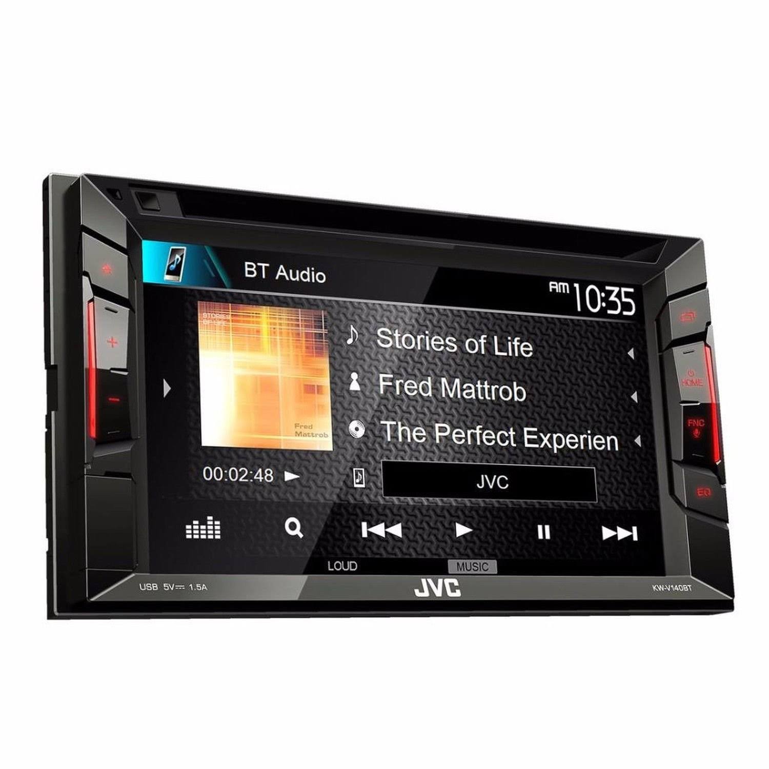 JVC - Kw-v140bt - Double DIN In-Dash Dvd/cd/am/fm Car Stereo Receiver